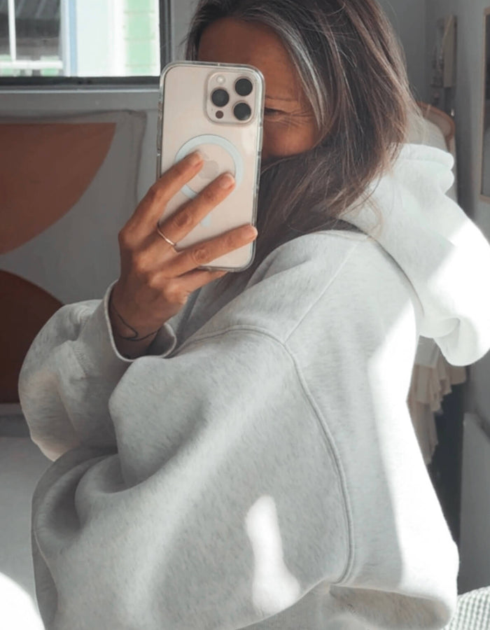 ARBY + OPAL // Lounge Hoodie // Grey Marle // Small (8)