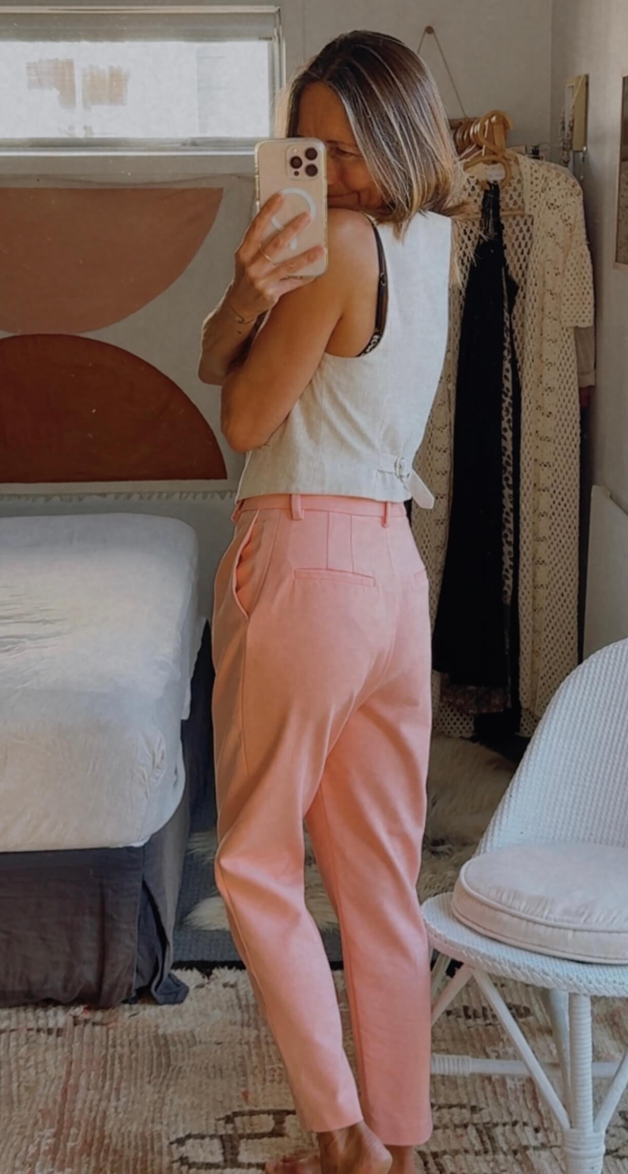 ZARA // High Waisted Tailored Pants // Coral // XS