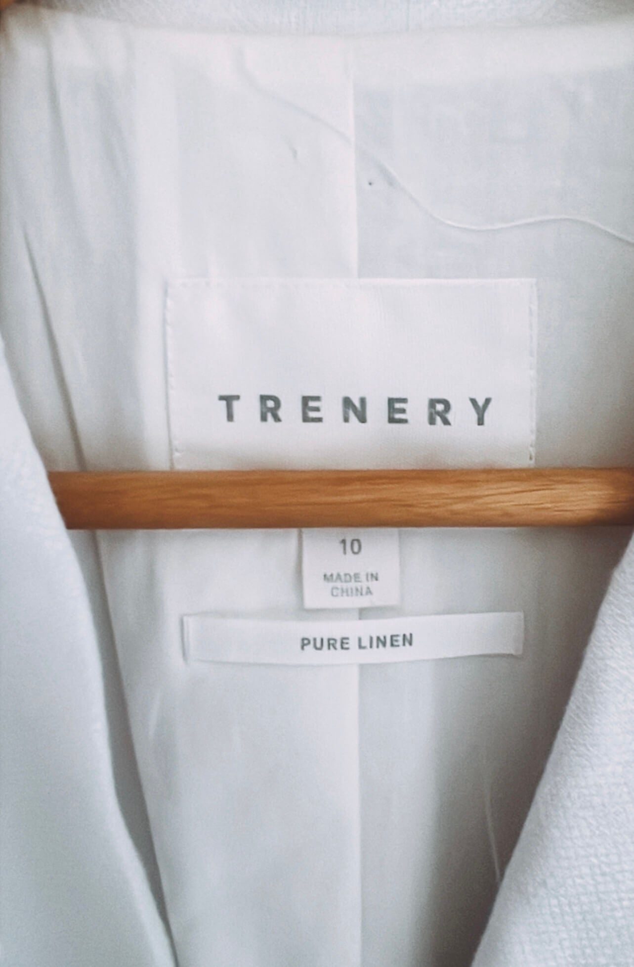 TRENERY White Linen Blazer // Size 10