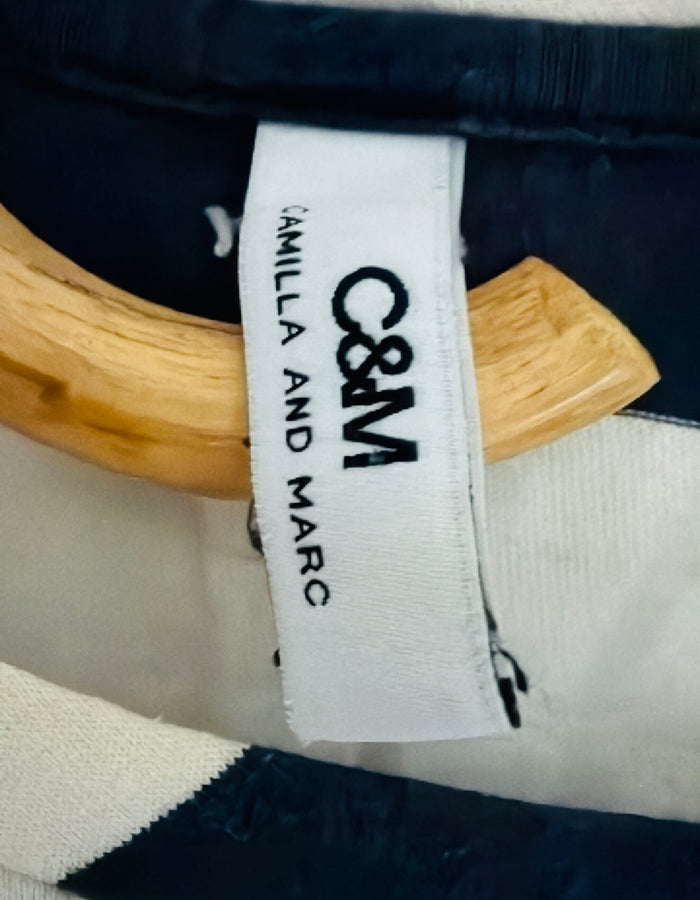 CAMILLA AND MARC // Maxi Tee Shirt Dress // Navy-White Stripe // S/M