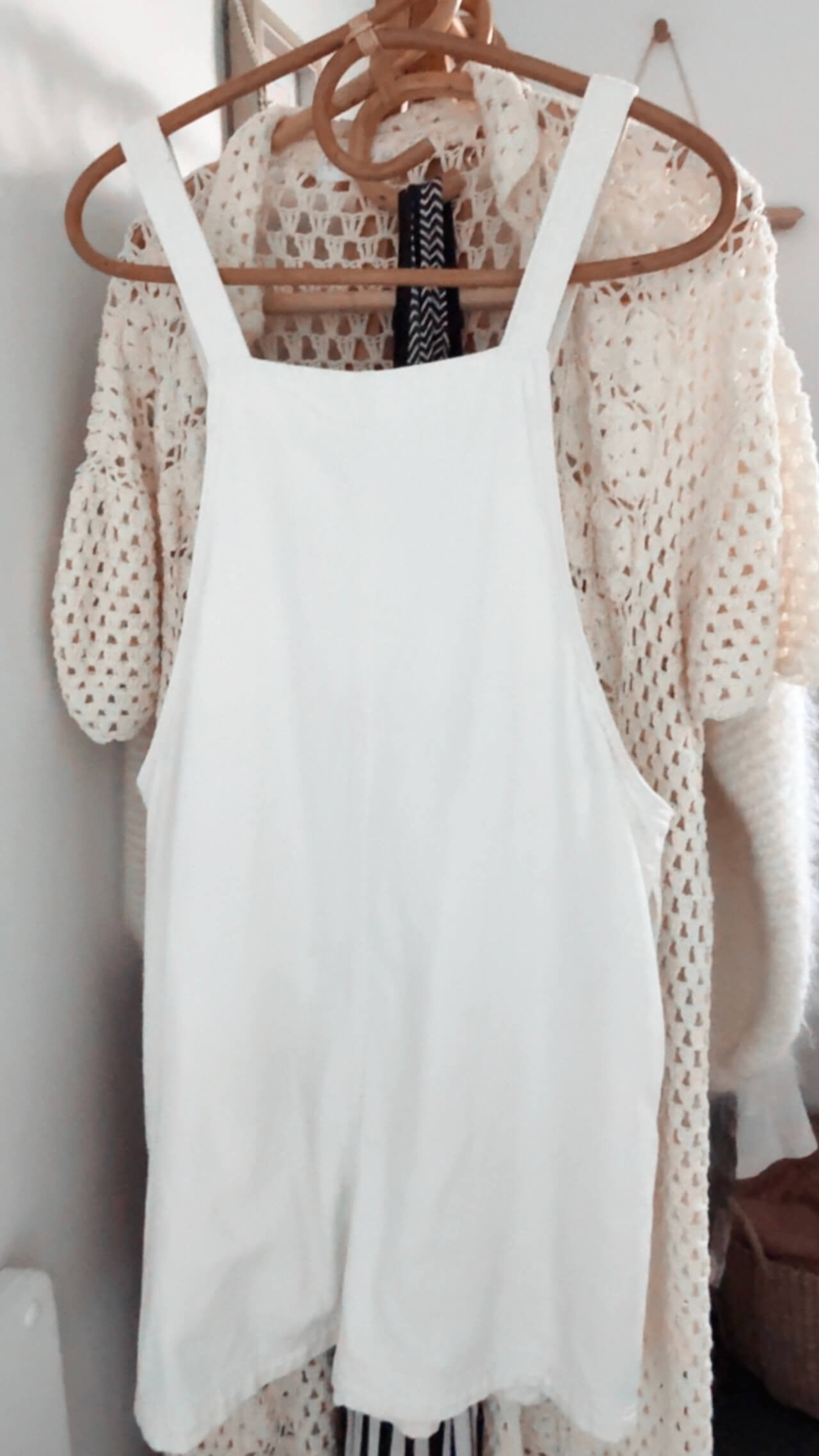 CREAM DENIM // Pinafore Dress // Size 10