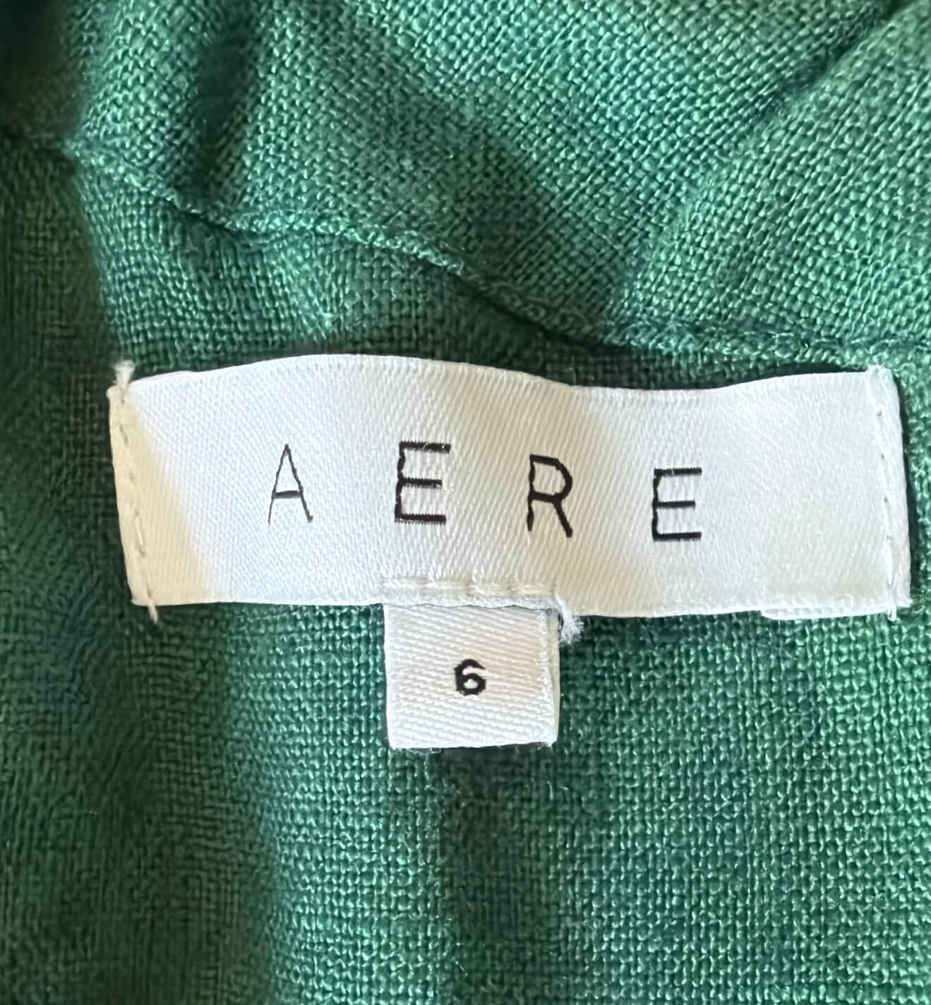 AERE // Linen Halter Dress // Green // Size 6