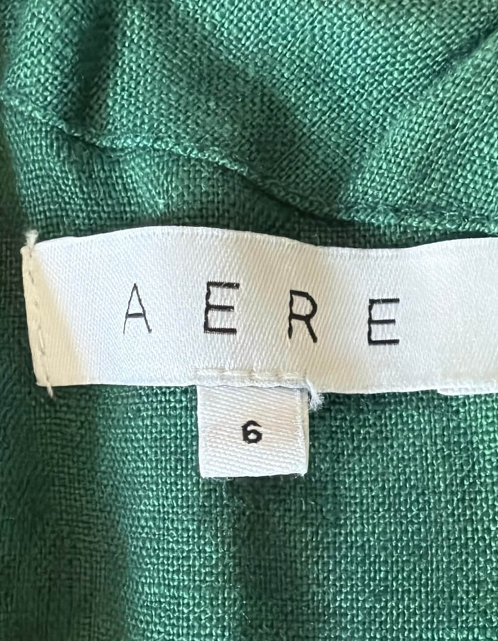 AERE // Linen Halter Dress // Green // Size 6