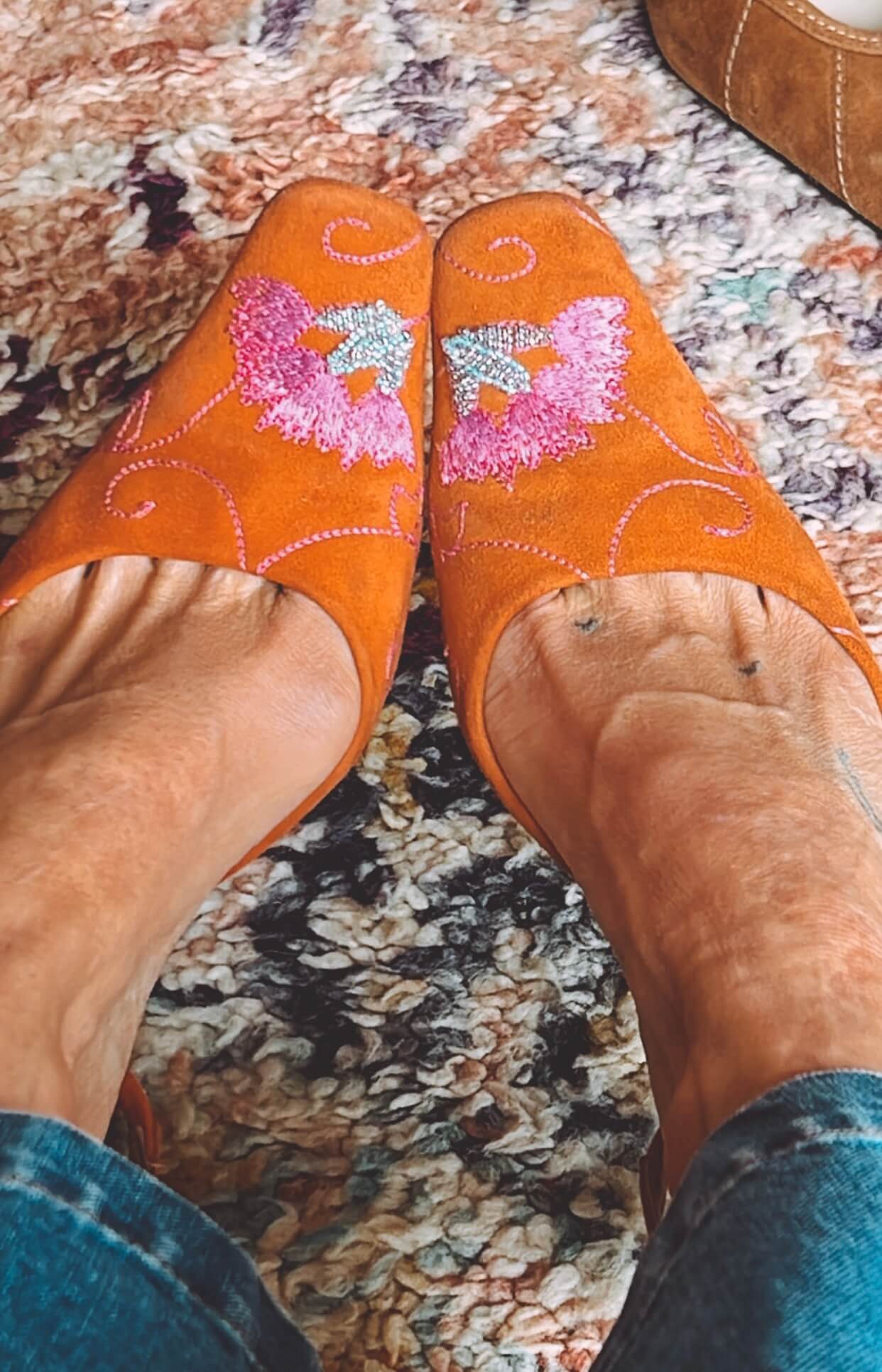 Karen Millen Orange Suede Slingbacks // Size 37.5