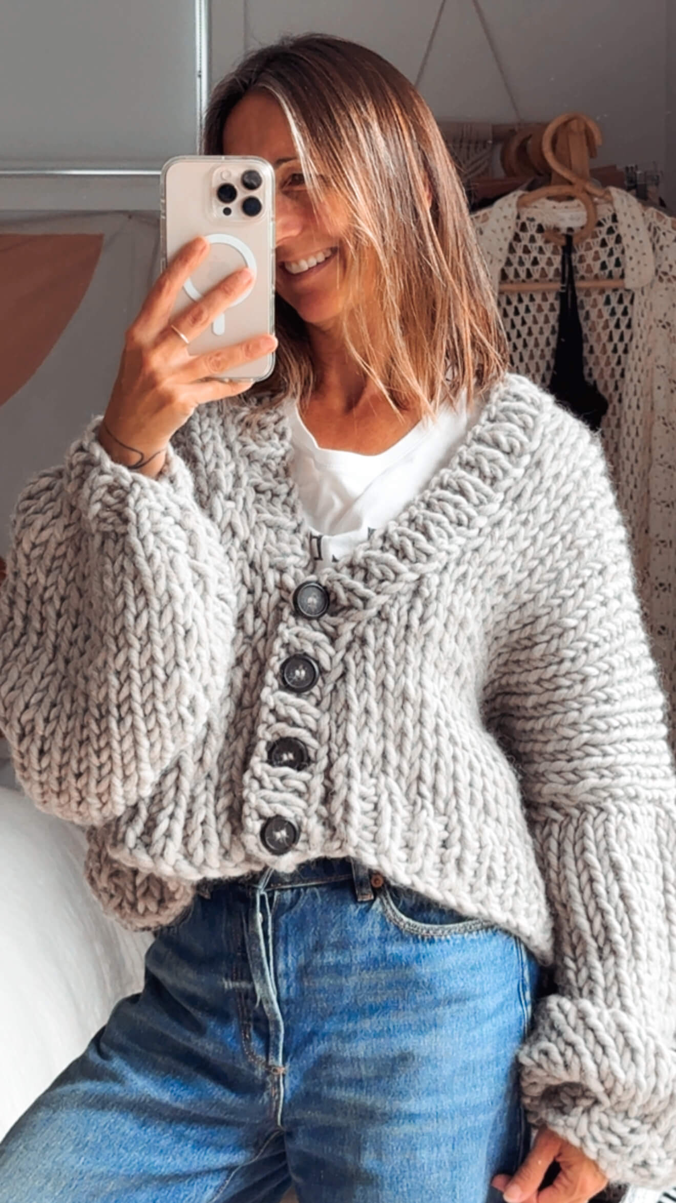 WORN + WILDER // The Basic Cardi // Silver Grey