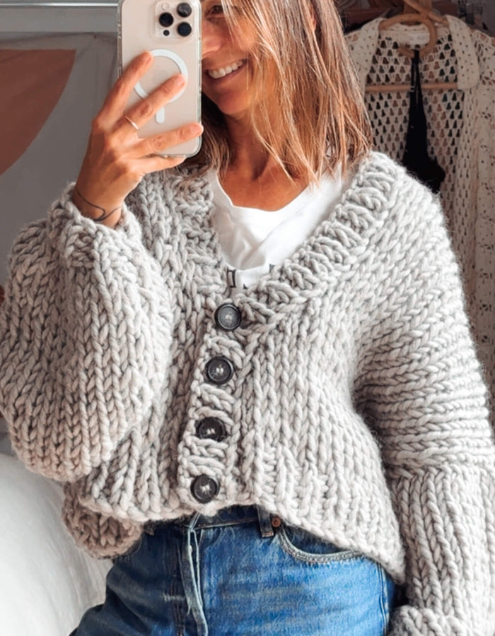 WORN + WILDER // The Basic Cardi // Silver Grey