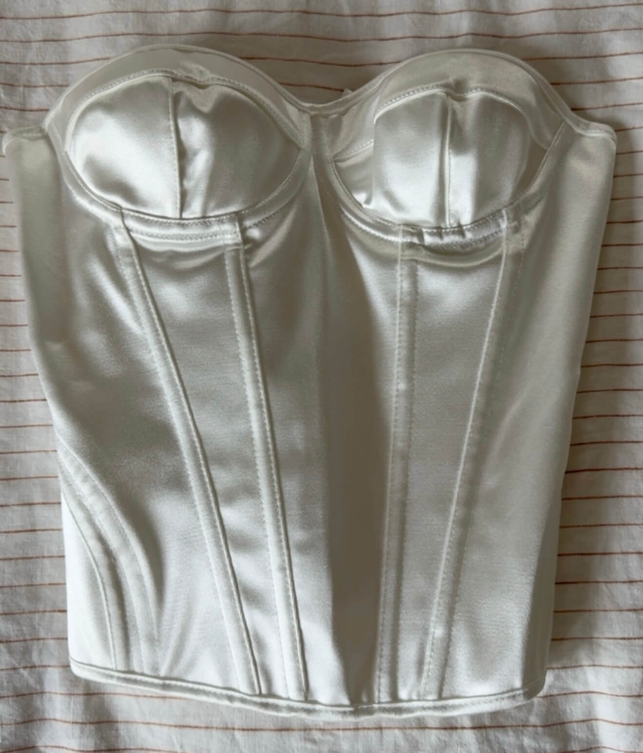 NO LABEL // Satin Corset // Cream // XS