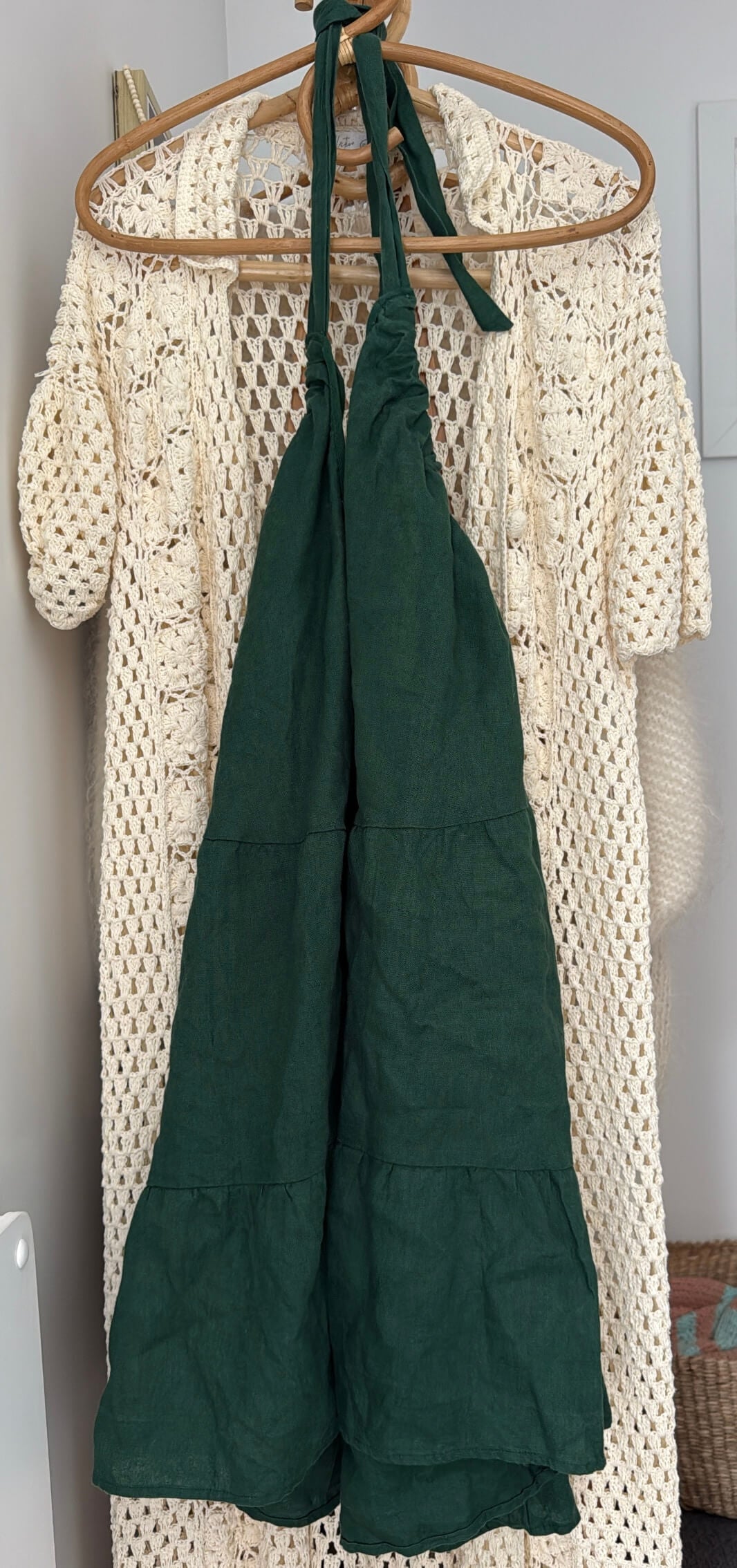 AERE // Linen Halter Dress // Green // Size 6