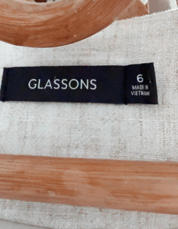 GLASSONS // Oatmeal Linen Vest // Size 6