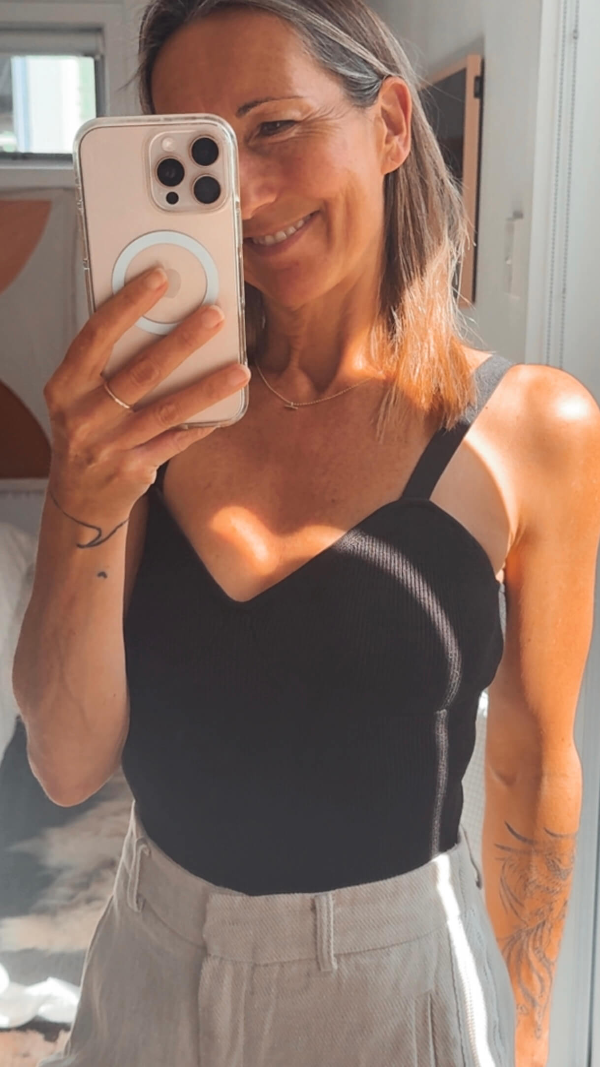 WITCHERY // Ribbed Knit Bustier Top // Black // Small