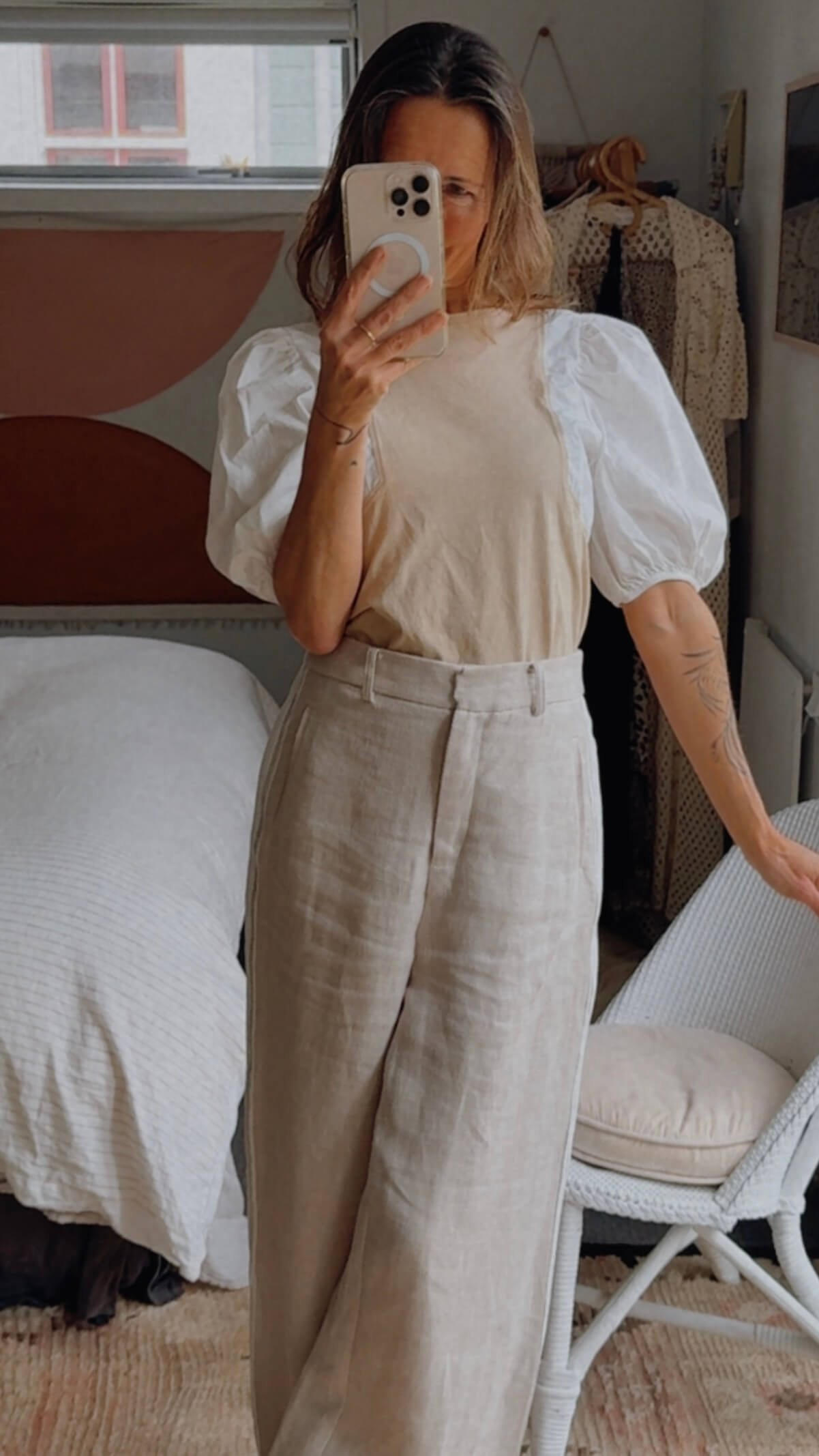 ZARA // Puff Sleeve Tee // Small