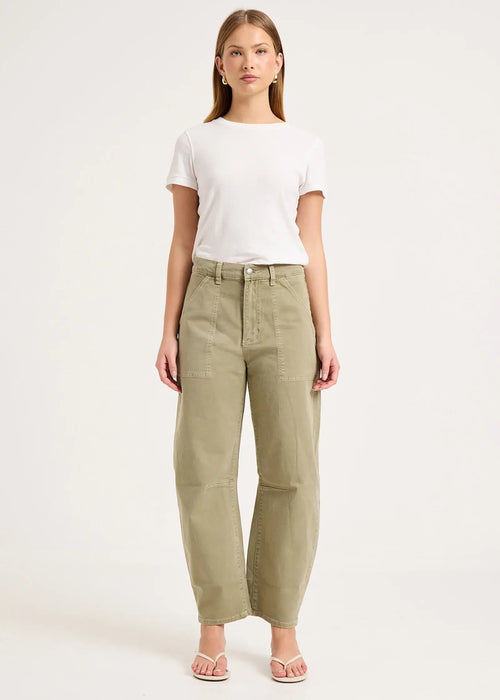 ROLLA'S // Gigi Barrel Trade Jean // DRILL SUMMER OLIVE // Size 30