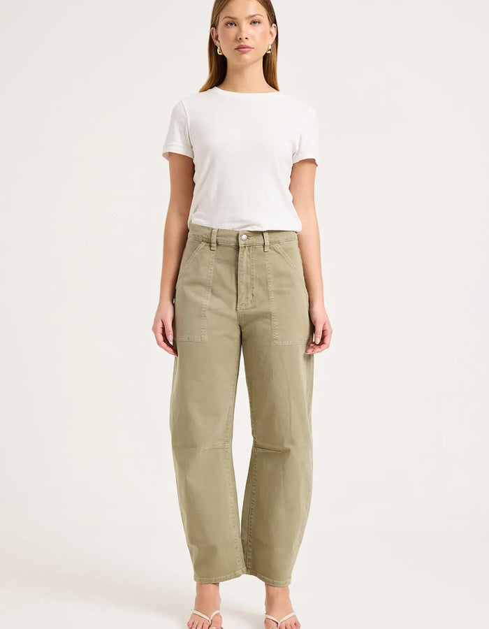 ROLLA'S // Gigi Barrel Trade Jean // DRILL SUMMER OLIVE // Size 30