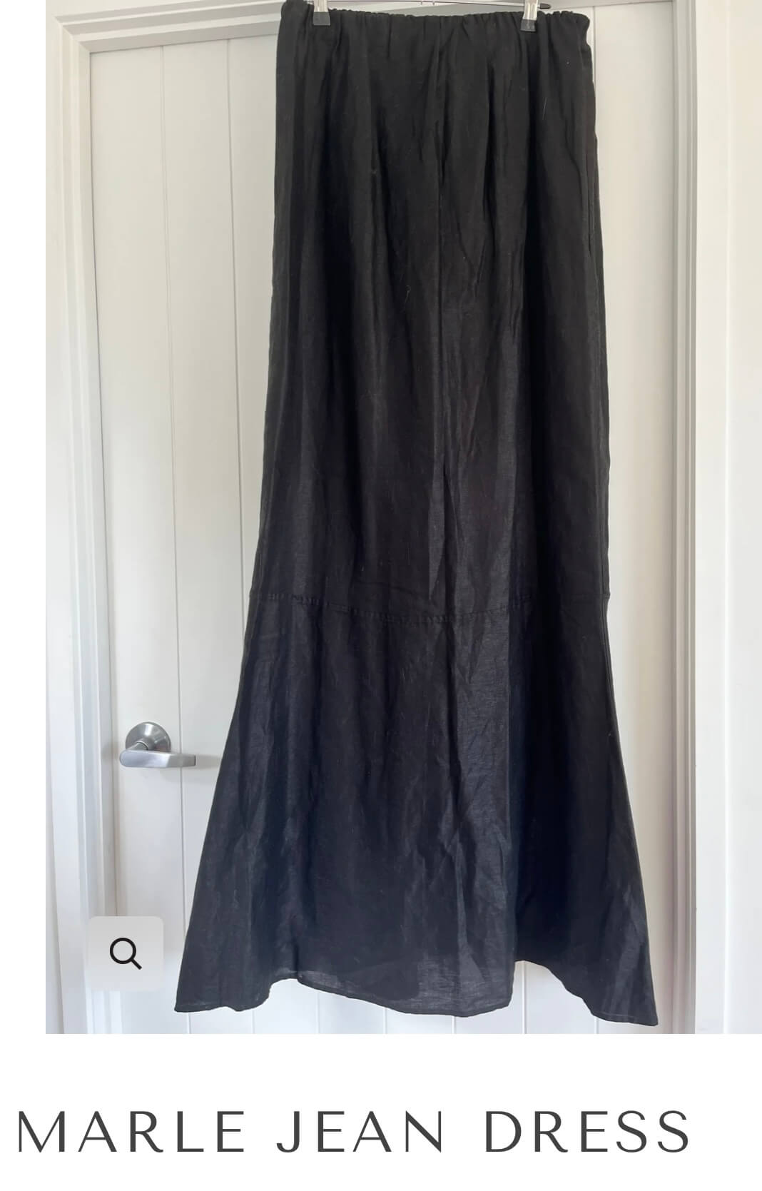 Marle Jean Dress // Black Linen // Size S