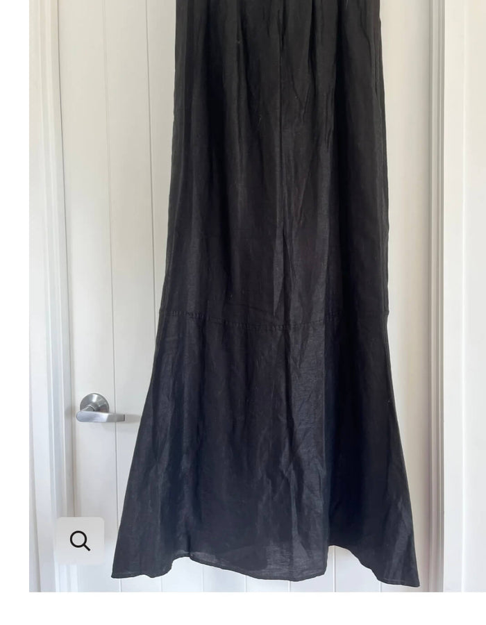 Marle Jean Dress // Black Linen // Size S