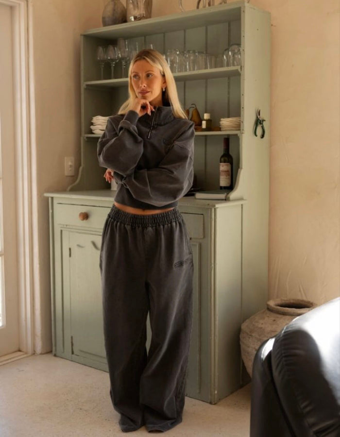 SŚAINT // ACID WASH TRACKPANT // CHARCOAL // XS/S