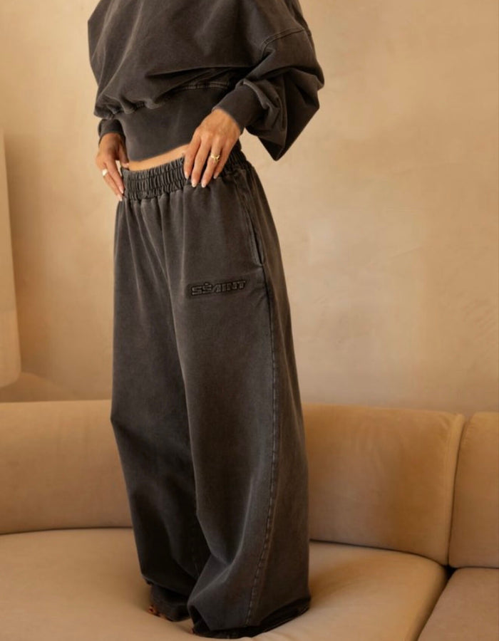 SŚAINT // ACID WASH TRACKPANT // CHARCOAL // XS/S