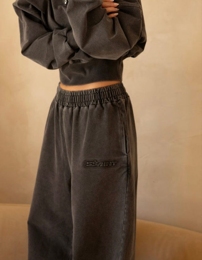 SŚAINT // ACID WASH TRACKPANT // CHARCOAL // XS/S