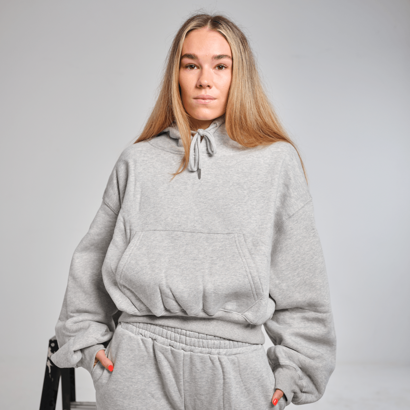 ARBY + OPAL // Lounge Hoodie // Grey Marle // Small (8)