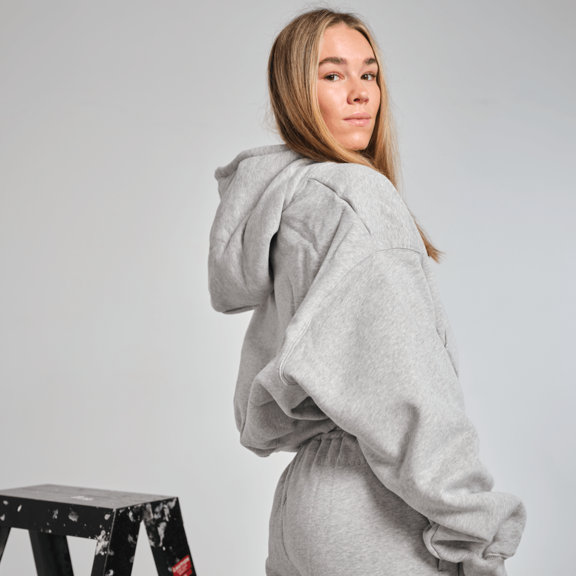 ARBY + OPAL // Lounge Hoodie // Grey Marle // Small (8)