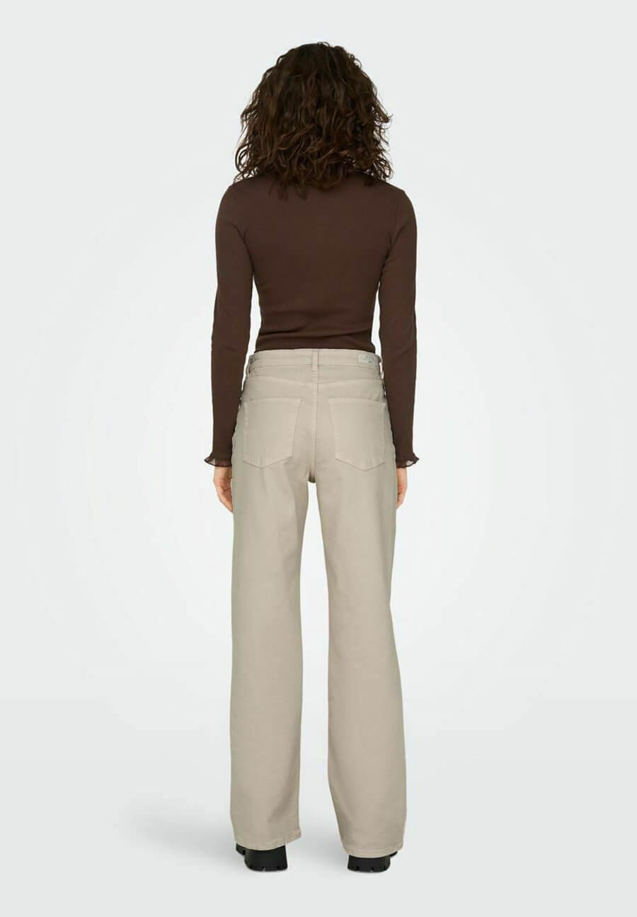 ONLY // ONLJUICY Wide Leg Jeans // Ecru // US 27/NZ 8