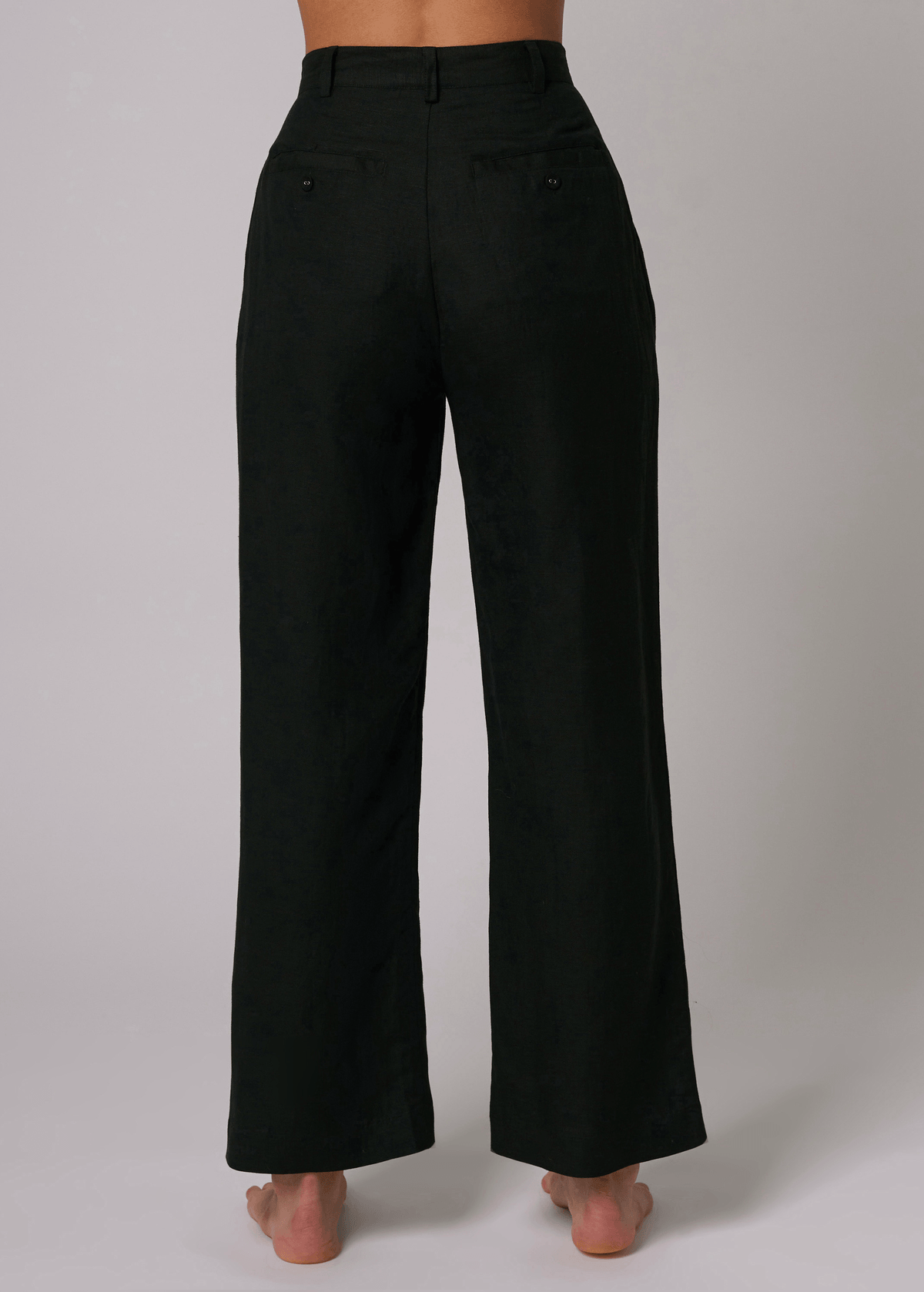 ROLLA'S // Chloe Pleat Linen Pants // Black // Size 8