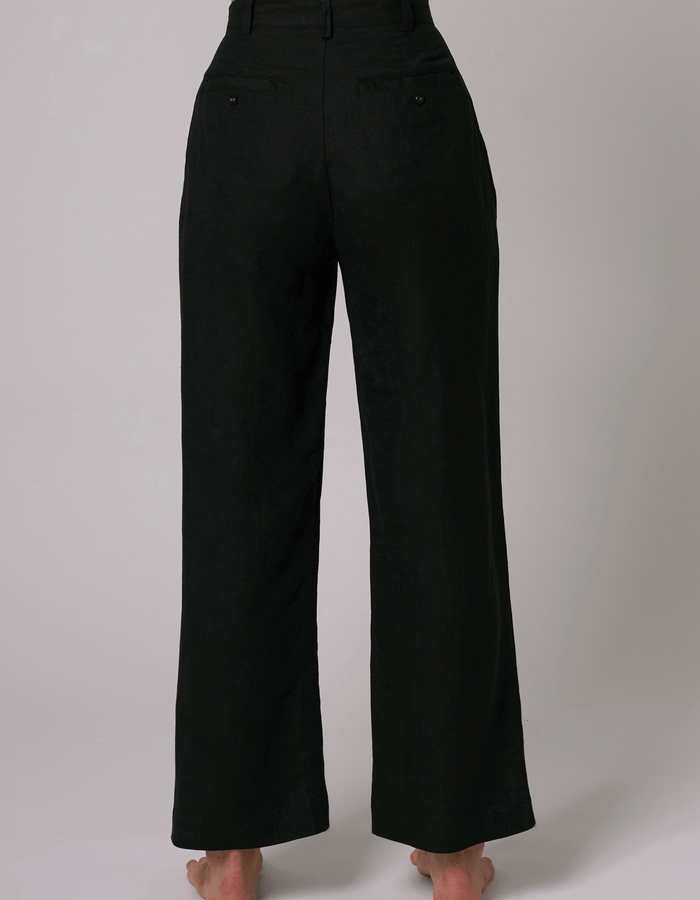 ROLLA'S // Chloe Pleat Linen Pants // Black // Size 8