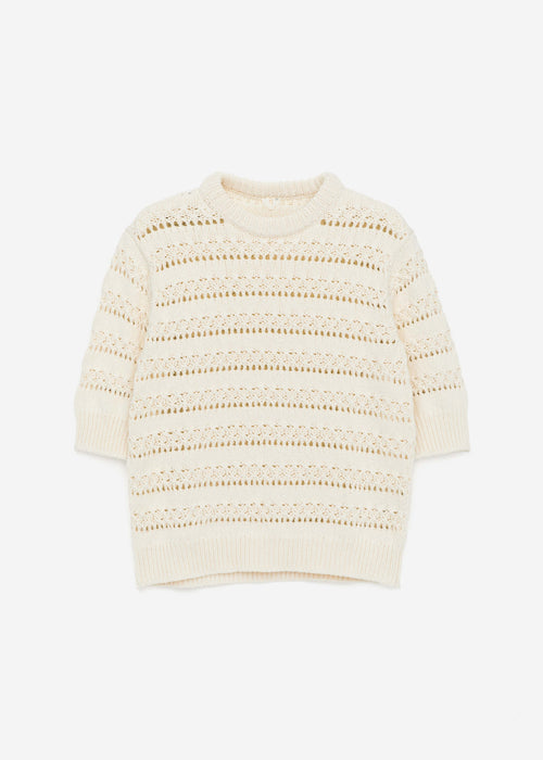 ARKET // Open-Knit Top // Off White // Small