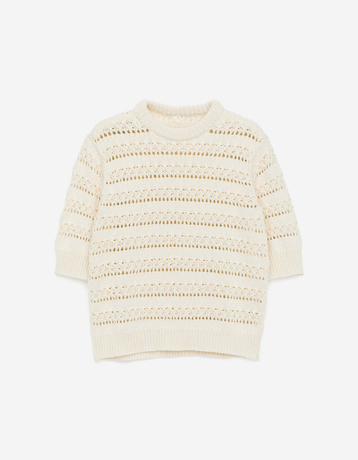 ARKET // Open-Knit Top // Off White // Small