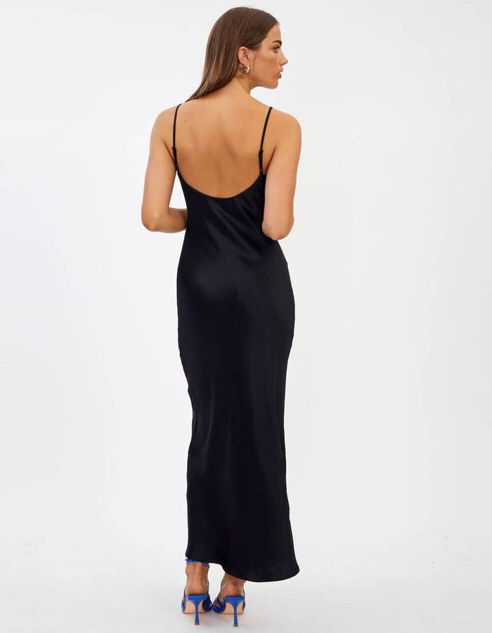 GLASSONS // Satin Slip Dress // Black // Size 10