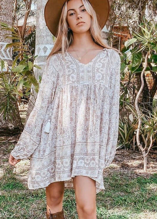 Lake Boho Dress - Sparrow Grey