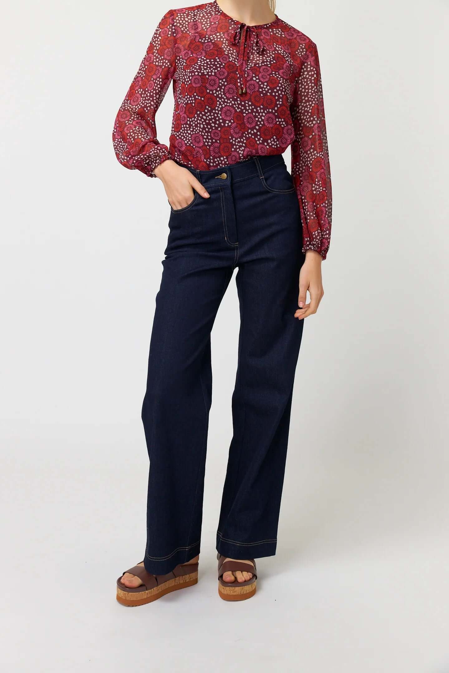 SYLVESTER // DENIM TROUSER / Dark Indigo // SIZE 8