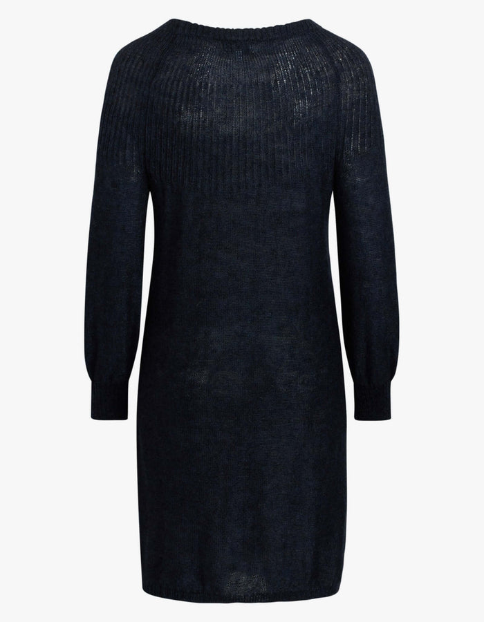 Noa Noa Essential Melange Mohair Knitted Dress in French Navy // S/M