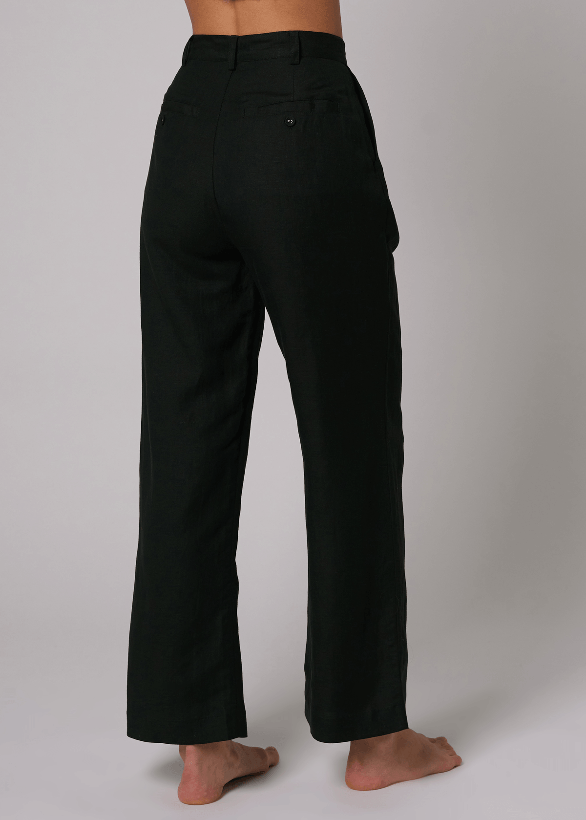 ROLLA'S // Chloe Pleat Linen Pants // Black // Size 8
