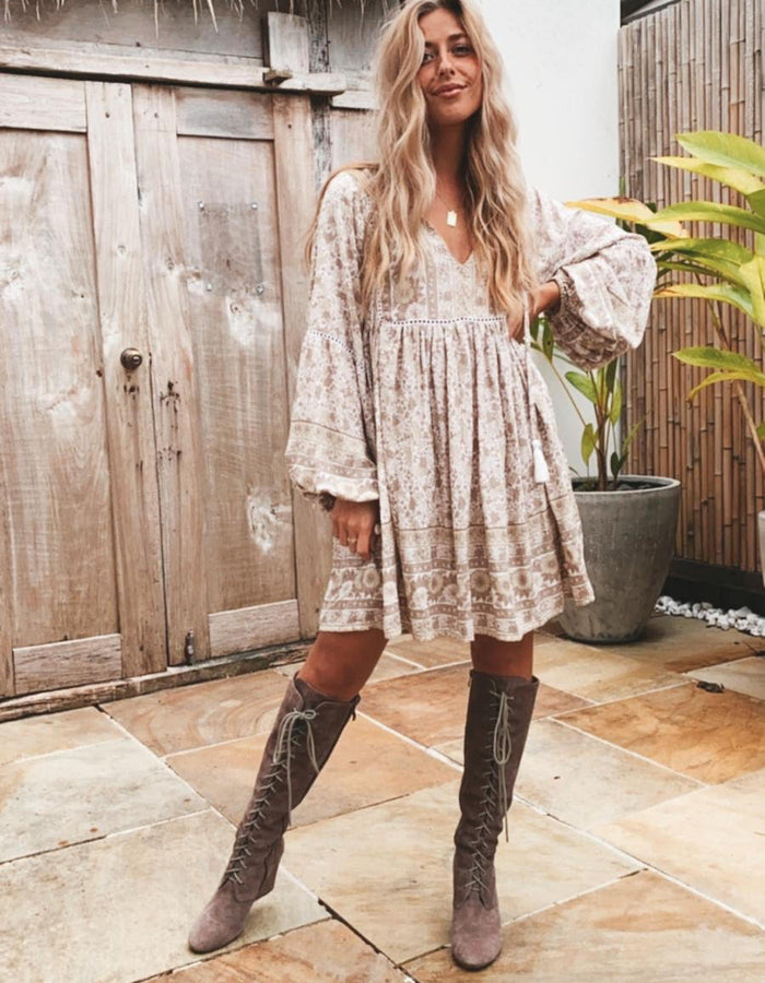 Lake Boho Dress - Sparrow Grey