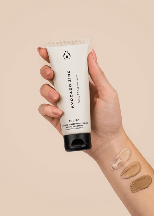 Avocado Zinc SPF 50 Natural Tinted Moisturiser - Medium/Dark // 50 mL
