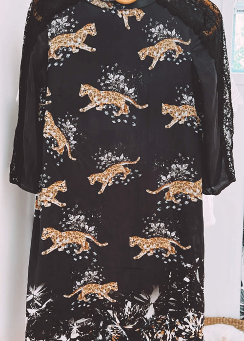 Silk Cheetah Dress by Zara Woman // Size XS