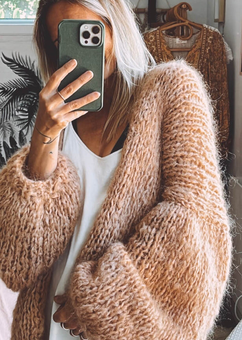 'Be Wilder' Mohair Cardi // Camel