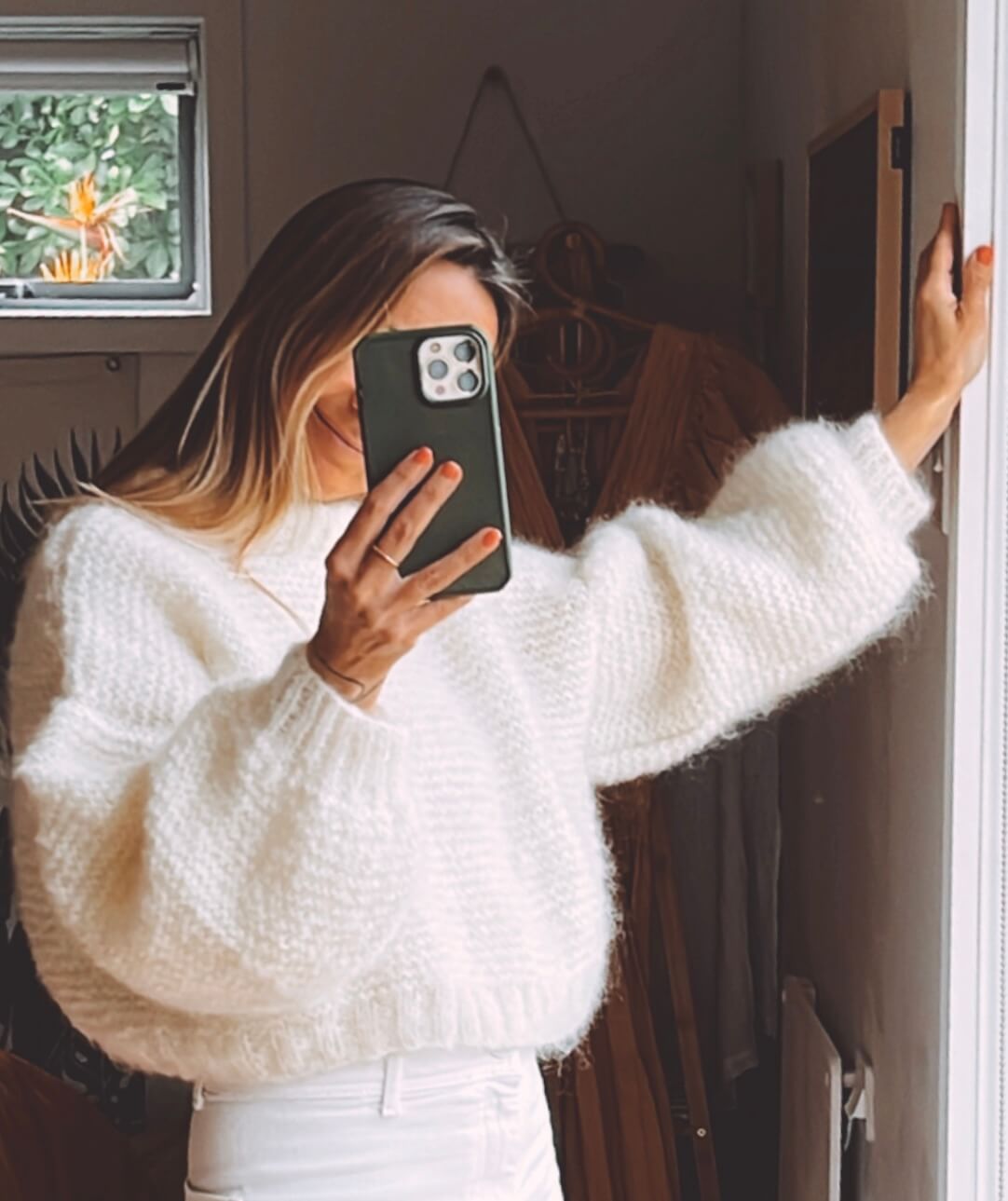 The Cropped Crew II // Cream Mohair