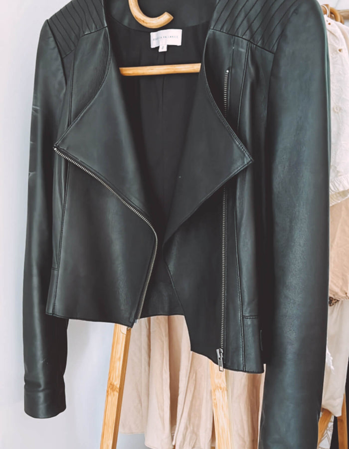 Rebecca Vallance Leather Jacket // Size 8