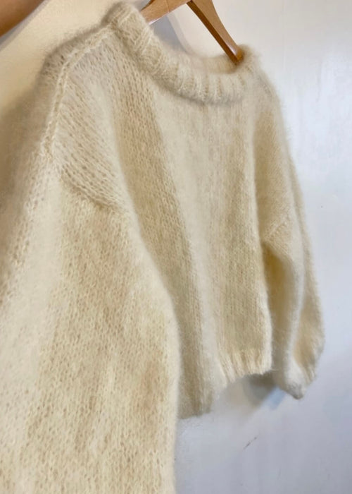 The Cropped Crew // Cream Mohair // Free Size