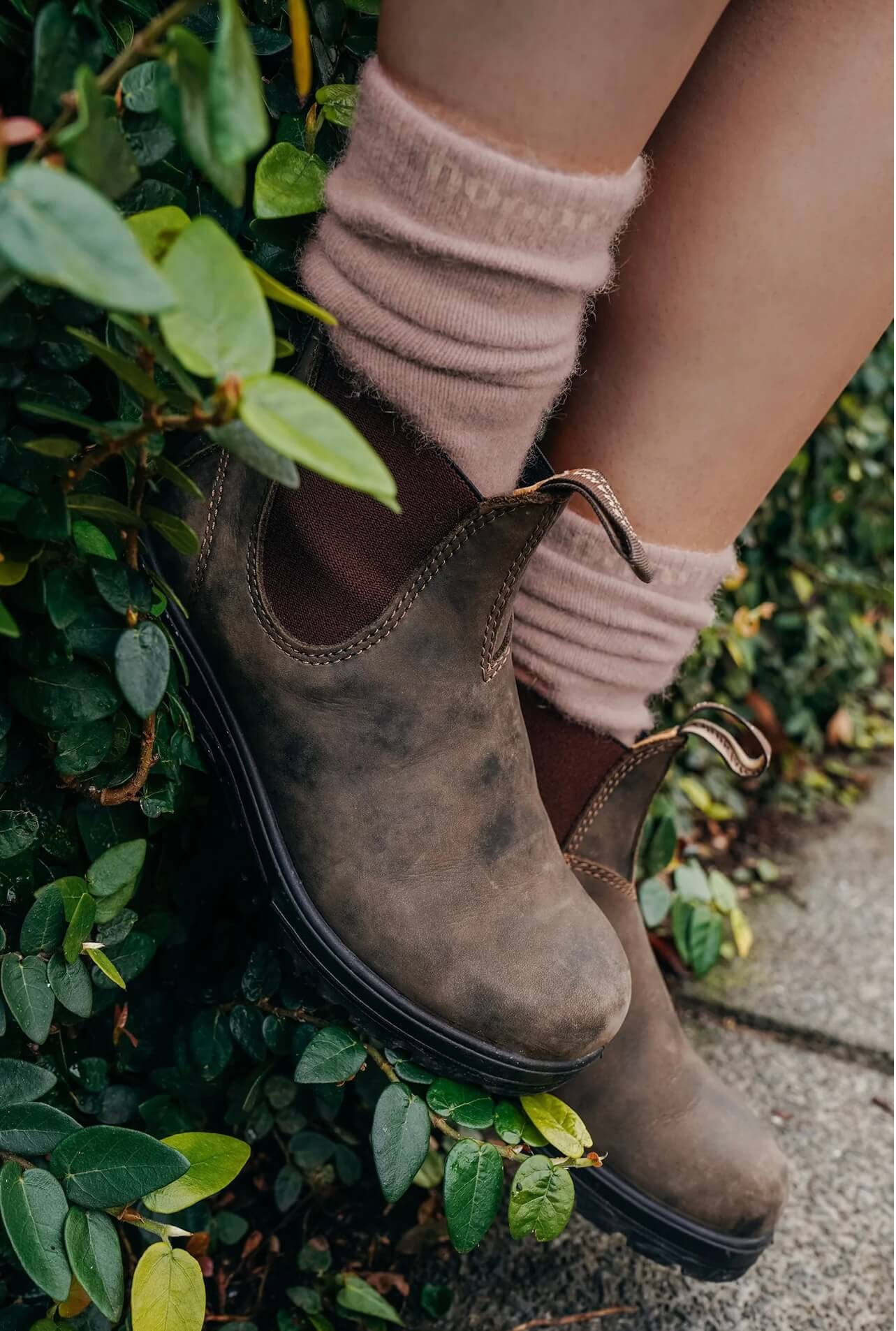 Possum Merino Huka Socks - Rose Dust