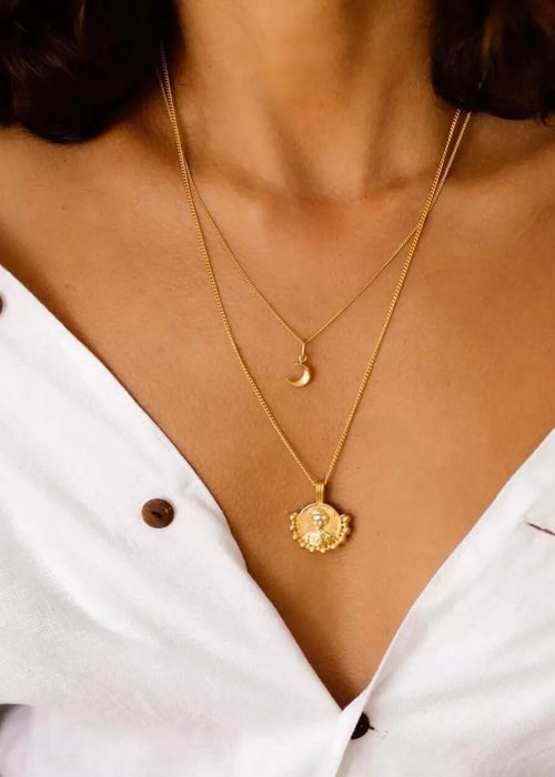 Kate Sheppard 'Independence' Pendant Necklace // Gold