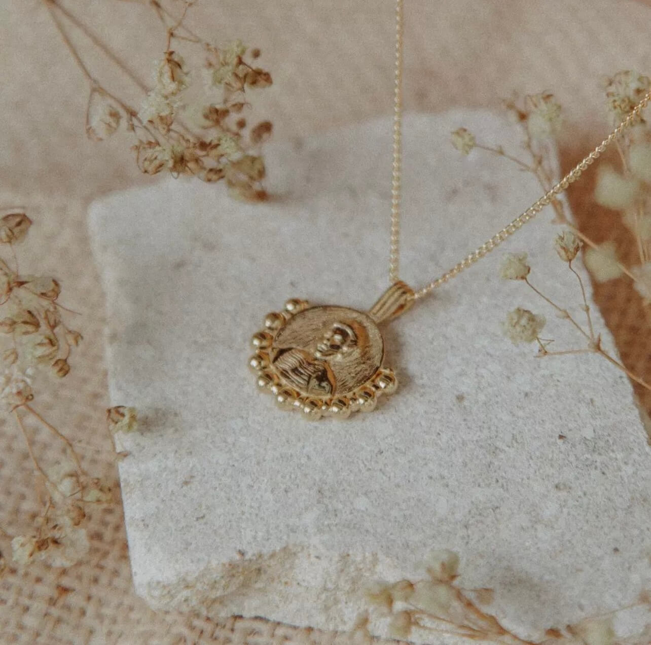 Kate Sheppard 'Independence' Pendant Necklace // Gold