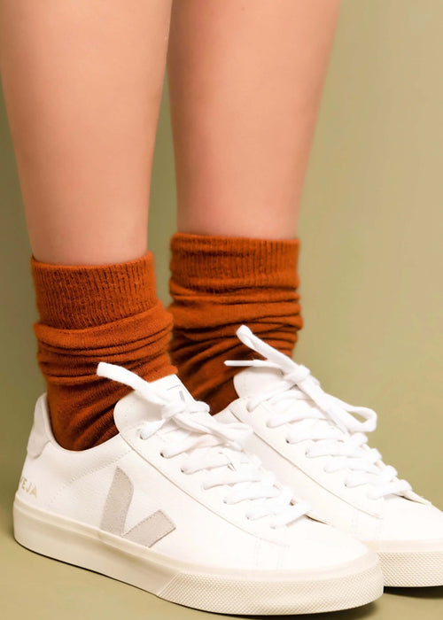 Possum Merino Hamilton Socks - Burnt Orange