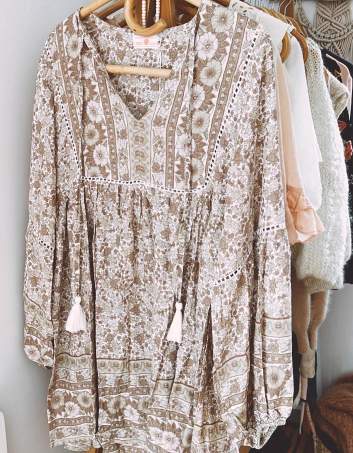 Lake Boho Dress - Sparrow Grey