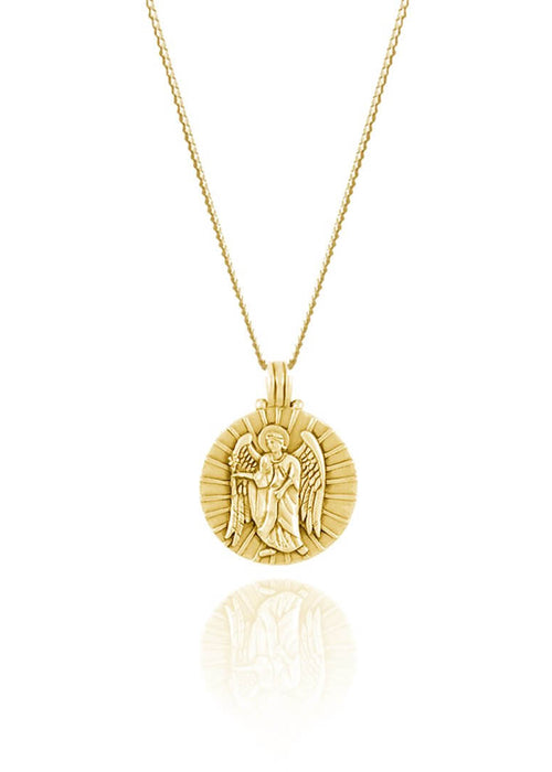LUNA + ROSE // Saint Gabriel Archangel // Saint of Communication // Pendant Necklace // Gold