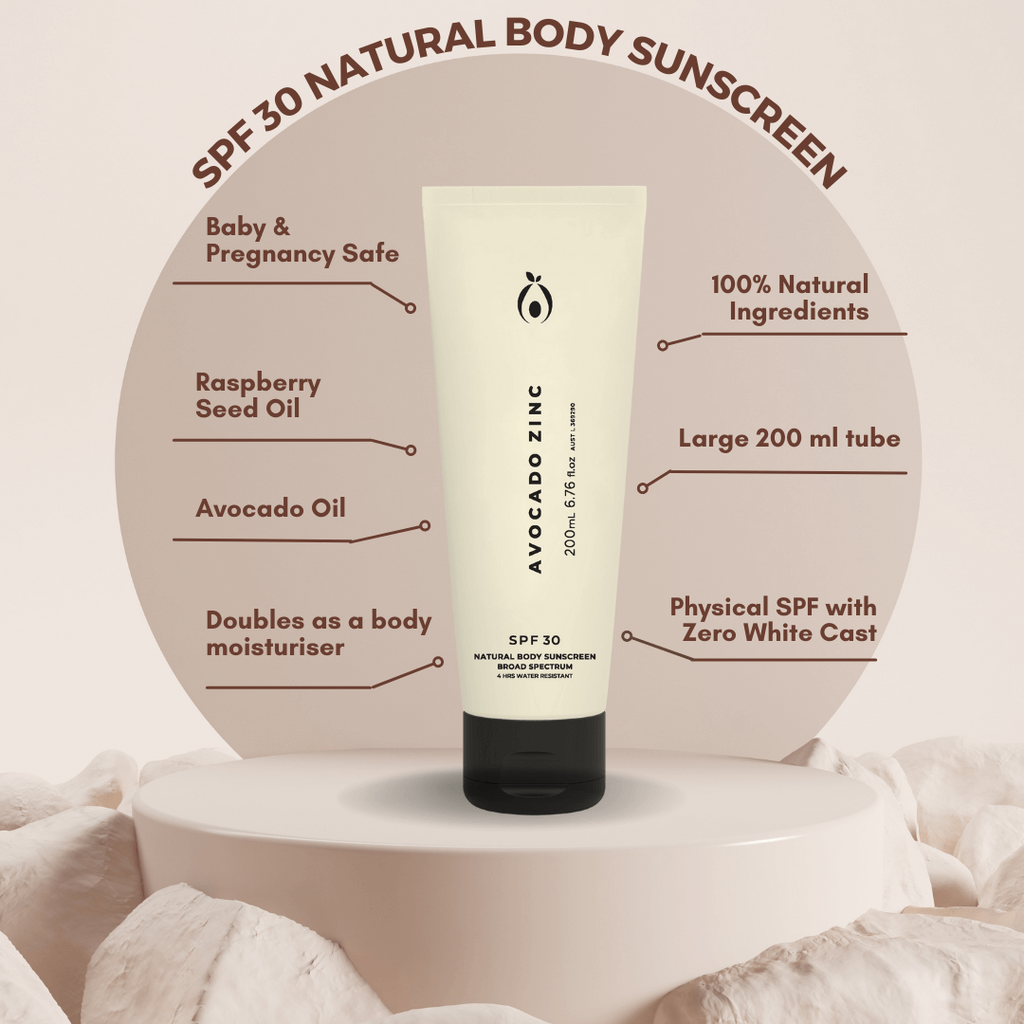 Avocado Zinc SPF 30 Natural Body Sunscreen // 200 mL